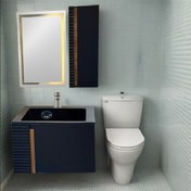 تصویر فول ست روشویی کابینتی لاکسورا مدل L229 سایز 60 (مشکی) 