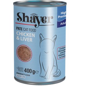 تصویر بسته کنسرو غذای گربه شایر Shayer Pate Pack وزن 400 گرم مجموعه 4 عددی 