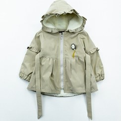 تصویر پالتو دخترانه خاکی کد 10737 