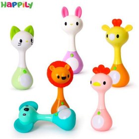 تصویر جغجغه حیوانات کوچک هولا تویز Mini Rattle 3134