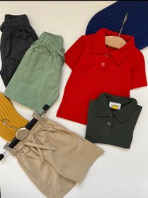 تصویر شلوارک کتان اسپرت - صابونی / ۳ 