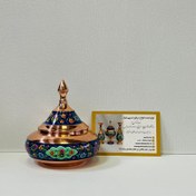 تصویر قندان مس و پرداز 20 سانتی مدل سفینه ای 