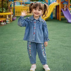 تصویر ست شومیز جین دخترانه مهگل 