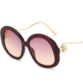 تصویر عینک زنانه ی کلاسیک برگندی 