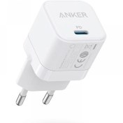 تصویر شارژر دیواری 20 وات انکر مدل PowerPort III A2149 Cube سفید شارژر موبایل شارژر دیواری انکر PowerPort III A2149 Cube اورجینال سفید