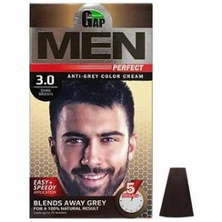 تصویر کیت رنگ مو مردانه گپ شماره 3 - قهوه ای تیره Gap hair color men 3