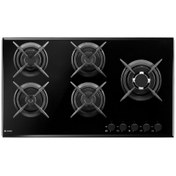 تصویر اجاق گاز اسنوا مدل SGH5-2323G ۵ شعله شیشه مشکی 