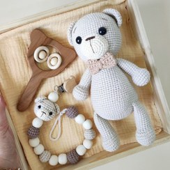 تصویر عروسک تدی بافتنی 