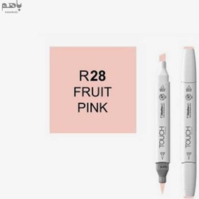 تصویر ماژیک راندو دو سر تاچ رنگ صورتی میوه ای کد R28 