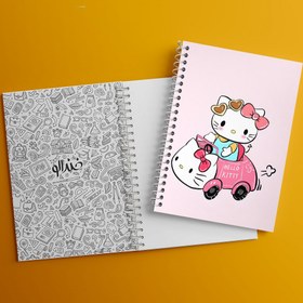 تصویر دفتر نت موسیقی 50 برگ خندالو طرح هلو کیتی (Hello Kitty) 
