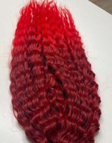 تصویر مو افروکرل اصل روسی آمبره قرمز تیره به روشن،آریل T1B/Red AREIL AFRO CURL T1B/Red (100 g)