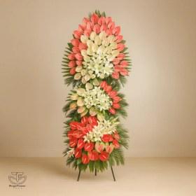 تصویر تاج گل سه طبقه کد 3044 