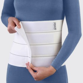 تصویر شکم بند ساده کرم (با قابلیت تنظیم) طب و صنعت کد60320 Adjustable Elastic Abdominal Binder