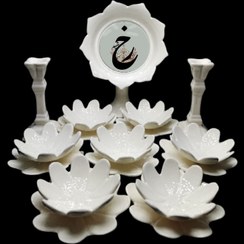 تصویر هفت سین سفید طرح گل 