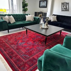 تصویر فرش کلکسیون آوانگارد درختی 1200 شانه قرمز 