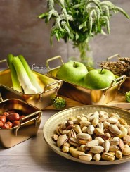 تصویر ظروف طلایی هفت سین | ظروف پذیرایی شیک - نوع: مربعی 