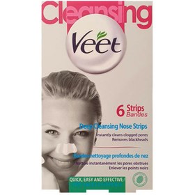 تصویر چسب‌ پاک کننده بینی ویت Veet بسته 6 عددی Veet Deep Cleansing Nose Strips 6pcs