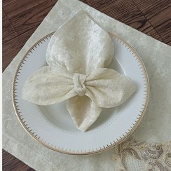 تصویر دستمال سفره دانتل دار و حلقه دستمال کاغذی - 12 تایی / برای رنگ دلخواهتون در واتساپ پیام بدین 