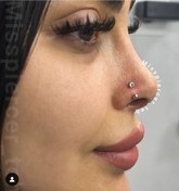 تصویر پیرسینگ بینی نعلی استیل کد 240510 