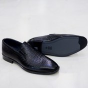تصویر کفش کالج مردانه مشکی چرم طبیعی 