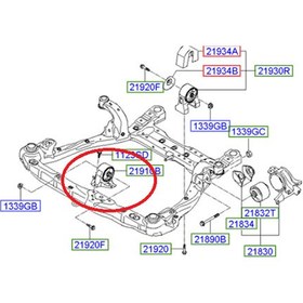 تصویر دسته موتور عقب رام کد 21910-2E100 Rear engine handle ROM code 21910-2E100