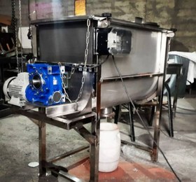 تصویر میکسر افقی استیل ۲۰۰ لیتر 