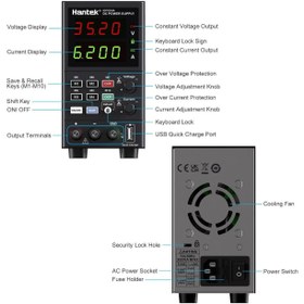 تصویر منبع تغذیه تک کانال حافظه دار 35 ولت 6 آمپر مدل HDP-135V6A 