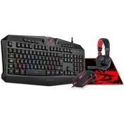 تصویر ست گیمینگ ردراگون مدل S101-BA-2 شامل کیبورد، ماوس، هدست و ماوس‌پد 