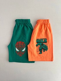 تصویر شلوارک بچگانه ترک طرح ابر قهرمان 7117 