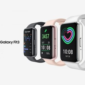 تصویر مچ بند هوشمند سامسونگ Galaxy Fit3 با نمایشگر AMOLED و بند سیلیکونی 