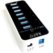 تصویر هاب USB 3.0 هفت پورت بافو مدل HUB BAFO BF-H 306 همراه با کابل و آداپتور BF-306