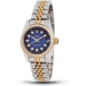 تصویر ساعت مچی رولکس زنانه دیت جاست دورنگین با موتور اتوماتیک yz 