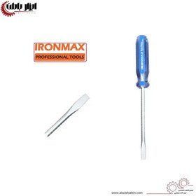 تصویر پیچ گوشتی تکی دسته کریستالی دوسو سایز 8X200 میلیمتر آیرون مکس 