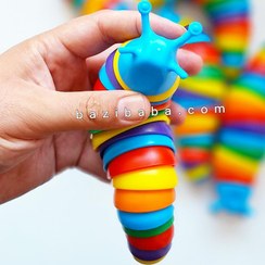تصویر حلزون رنگین کمان جعبه ایی Rainbow box snail