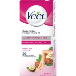تصویر نوار موبر بدن ویت سری Easy Gel بسته 20 عددی مناسب پوست نرمال Veet EASY-GEL STRIPS BODY & LEG FOR NORMAL SKIN