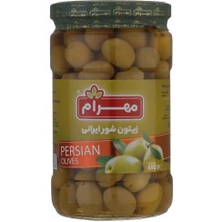 تصویر زیتون شور ایرانی مهرام – 680 گرم 