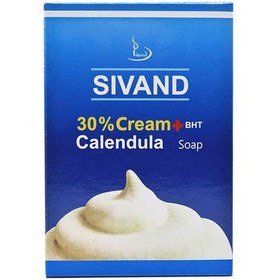تصویر صابون کرم دار سیوند حاوی کالاندولا ۳۰ درصد وزن ۹۰ گرم 
