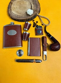 تصویر هیپفلاسک چرم مدل vip 