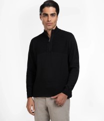 تصویر پلیور بافت مردانه نیم زیپ کد 900/22 