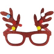 تصویر عینک مدل کریسمسی طرح شاخ گوزنی 