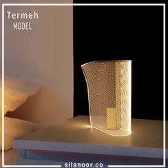 تصویر چراغ دکوراتیو ترمه رومیزی 