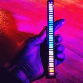 تصویر چراغ RGB لایت مدل اکولایزر شارژی Rechargeable equalizer RGB light model