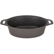 تصویر تابه مرغ خوری عروس مدل دیاگو با درب پریکس _ ابی diaco model bridal chicken pan with pyrex lid - blue