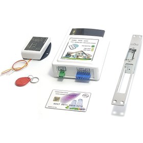 تصویر مقابل برقی کارتی 12 ولت درب چوبی 