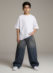 تصویر شلوار لی مدل بگ . اسپرت دخترانه و پسرانه . از سایز 70 تا 105 