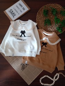 تصویر بلوز دخترانه دورس سایز ۹ تا ۱۰ سال رنگ کرم 