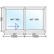 تصویر پنجره دوجداره upvc طرح 11 کشویی 