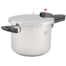 تصویر دیگ زودپز 4,5 لیتر پارس استیل کد453 با سبد بخارپز 