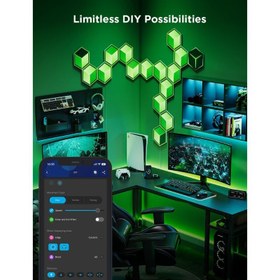 تصویر پنل روشنایی هوشمند 7 عددی گووی Govee Glide Hexagon Light Panels Ultra H606A 