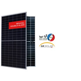 تصویر پنل خورشیدی 620w بایفشیال AE Solar 
